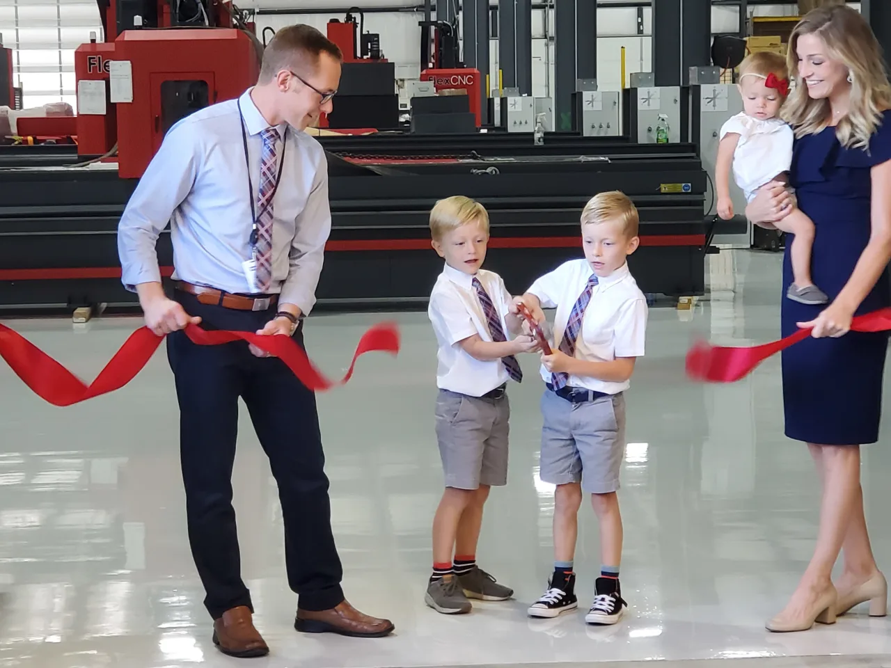 Flex Arm Ribbon Cutting