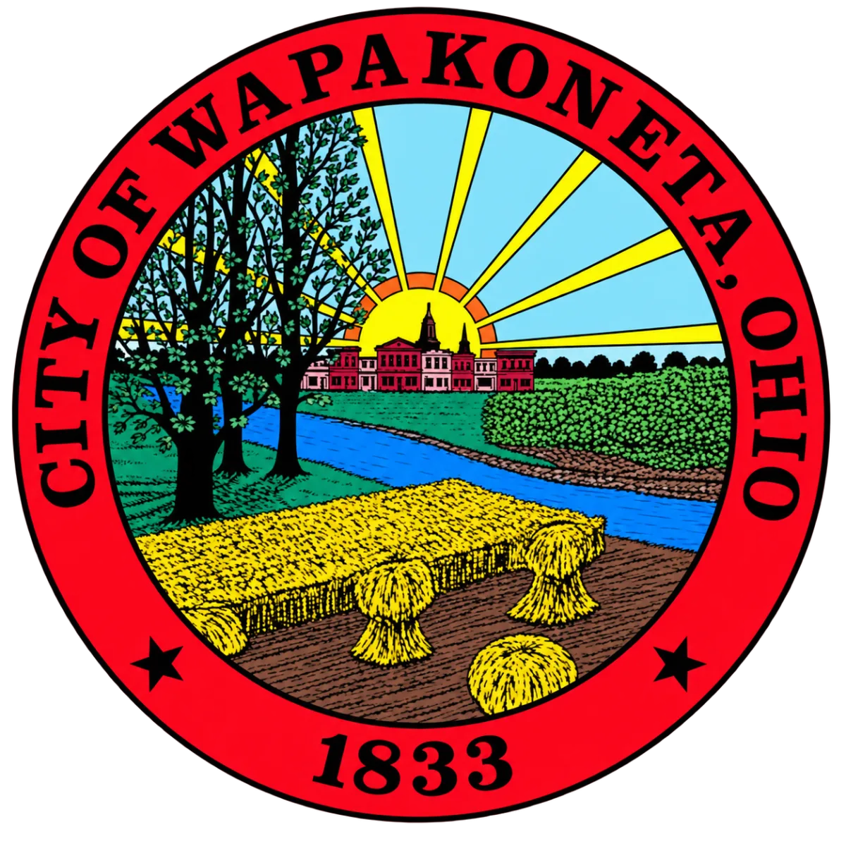 Official seal of the City of Wapakoneta, Ohio
